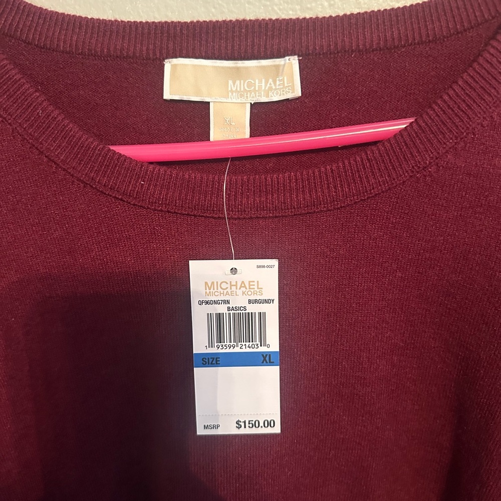 Michael Kors Red Crew Neck Sweater